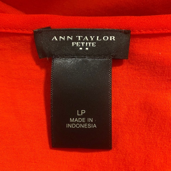 Ann Taylor Pleated Mixed Media Blouse - Picture 7 of 8